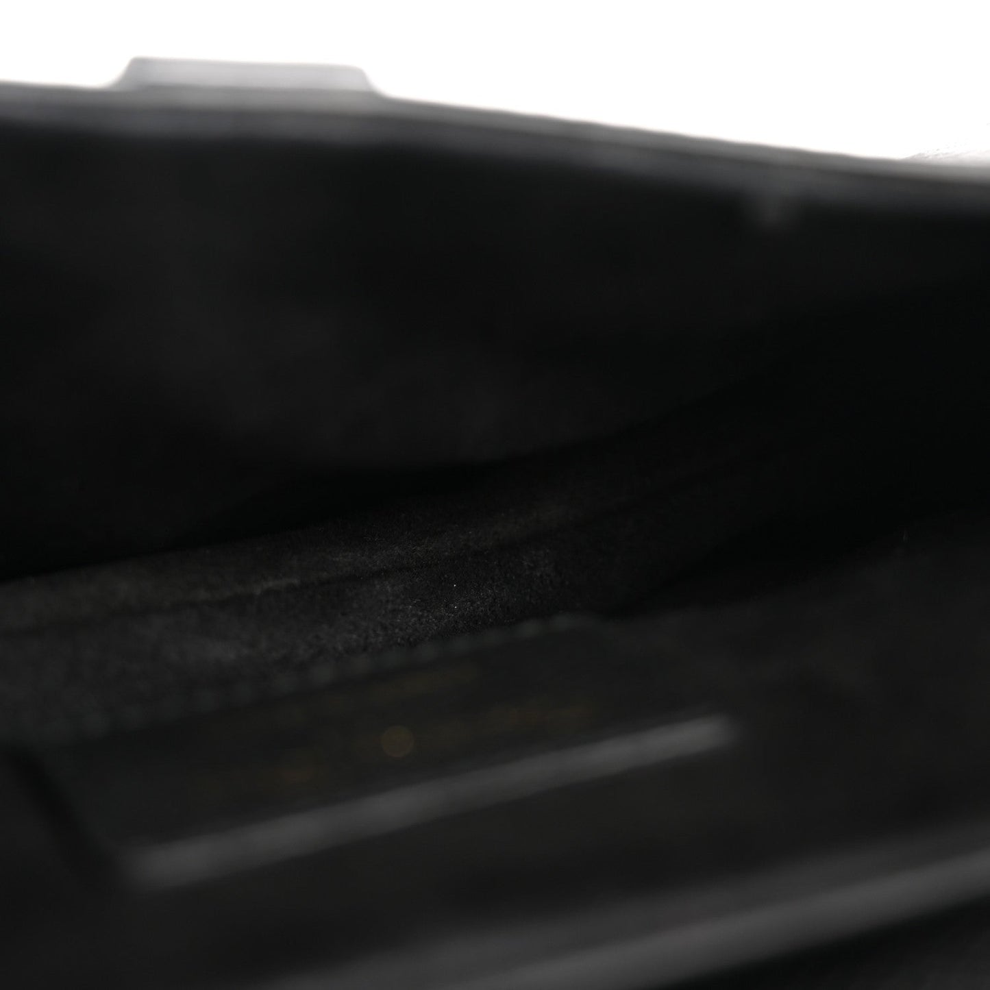 Grained Calfskin Mini Saddle Bag Black
