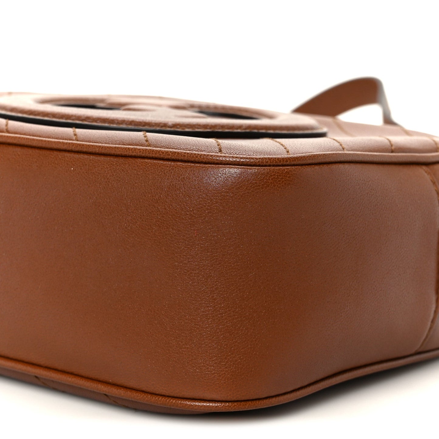 Sakai Be Green Calfskin Diagonal Stitched Small Blondie Shoulder Bag Cuir
