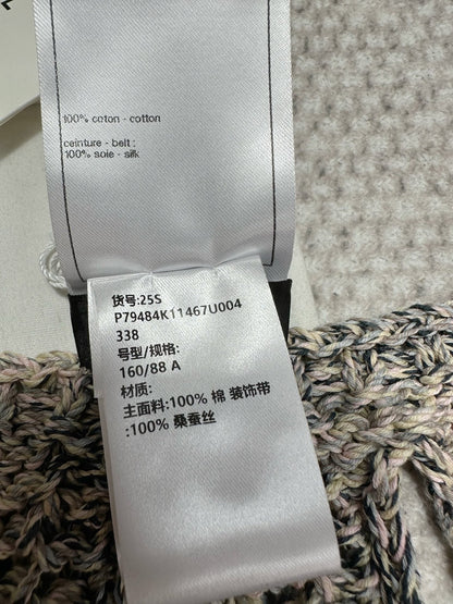 CC 25 Hollow Knitted Vest Gray Cotton