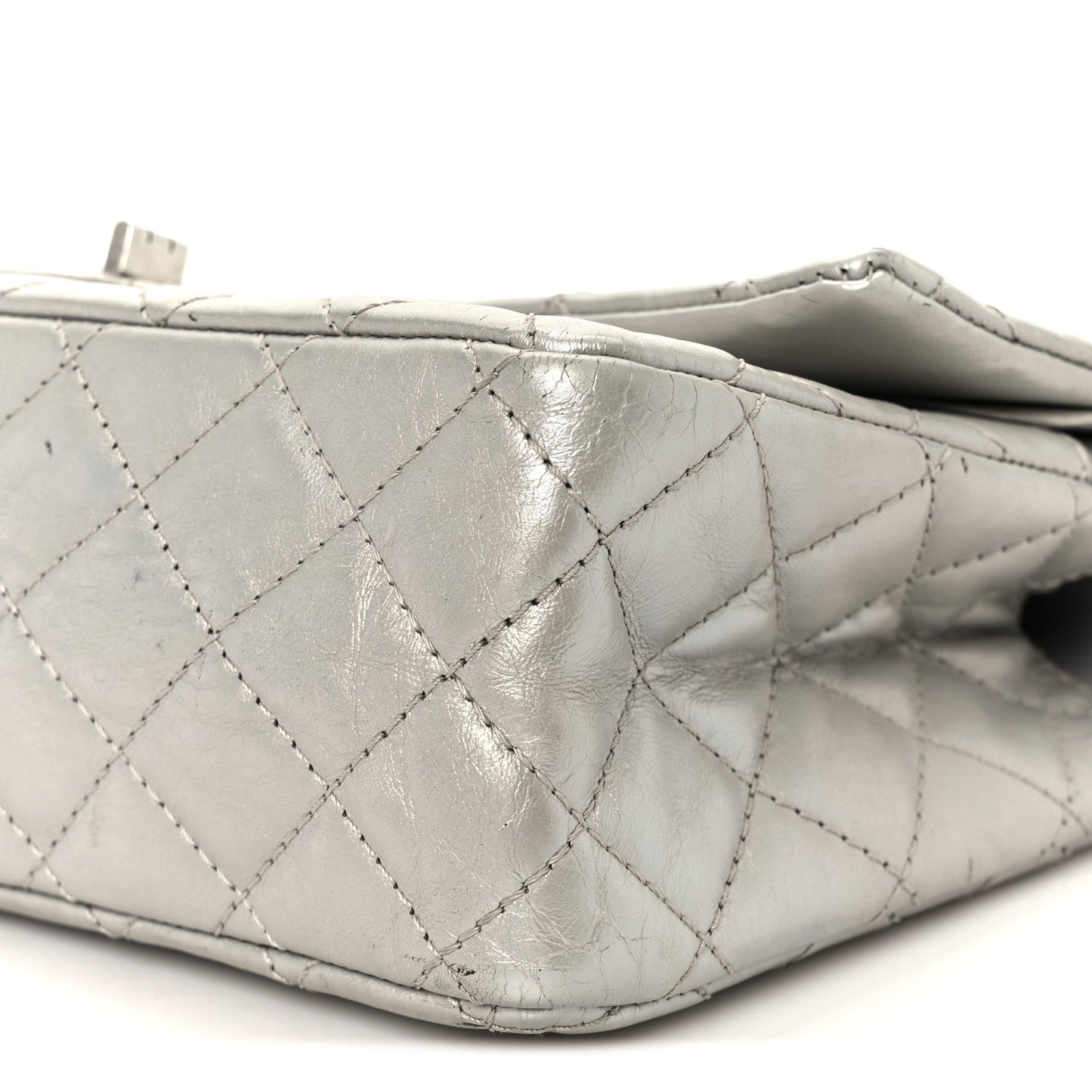 Metallic Lambskin Quilted 2.55 Reissue 226 Flap Silver