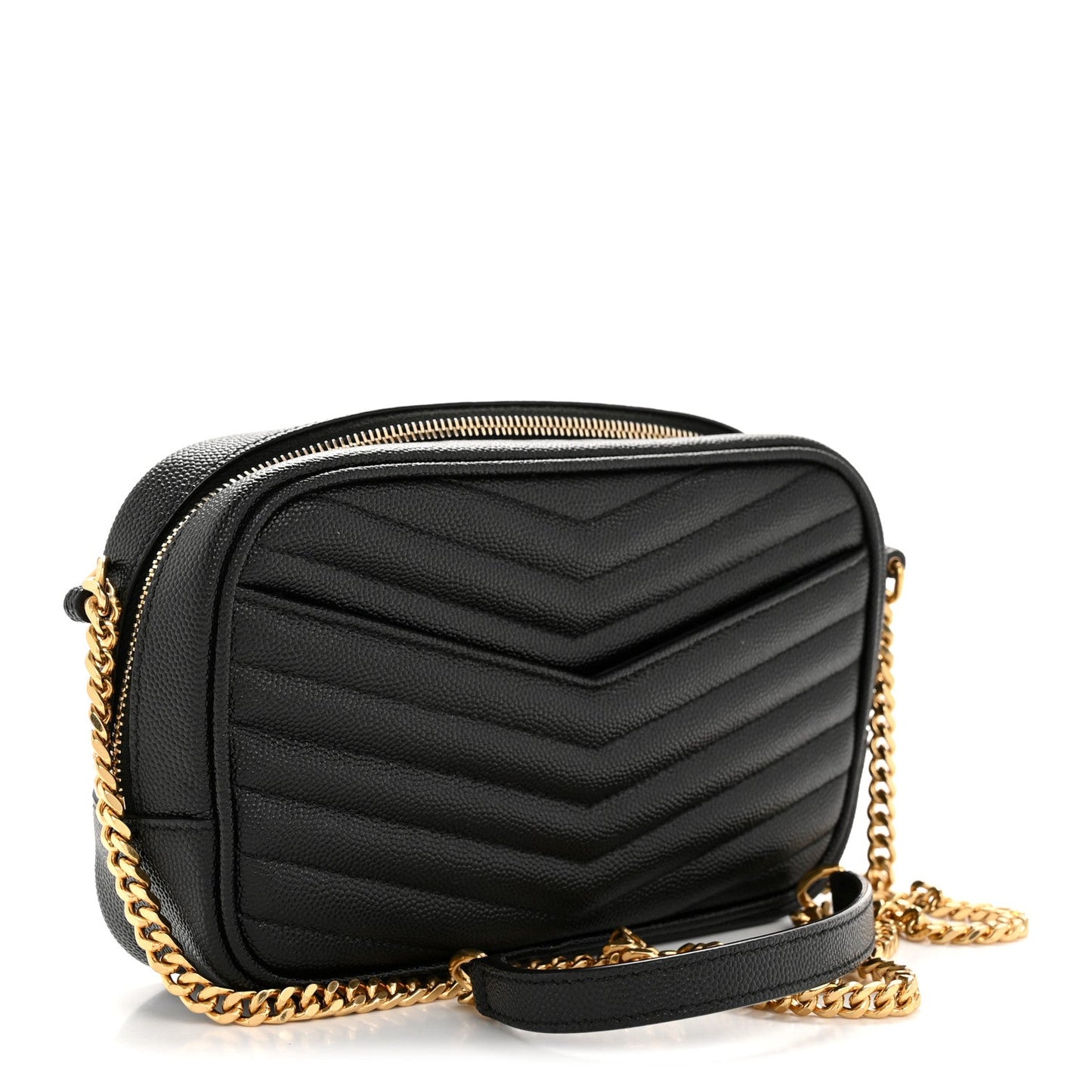 Grain De Poudre Matelasse Monogram Mini Lou Camera Bag Black