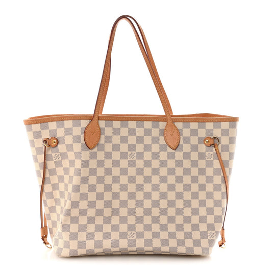 Damier Azur Neo Neverfull MM Rose Ballerine