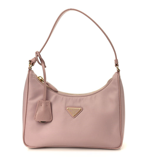Re-Nylon Saffiano Mini Re-Edition 2005 Bag Alabastro