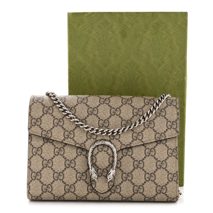 GG Supreme Monogram Mini Dionysus Chain Wallet Beige Taupe