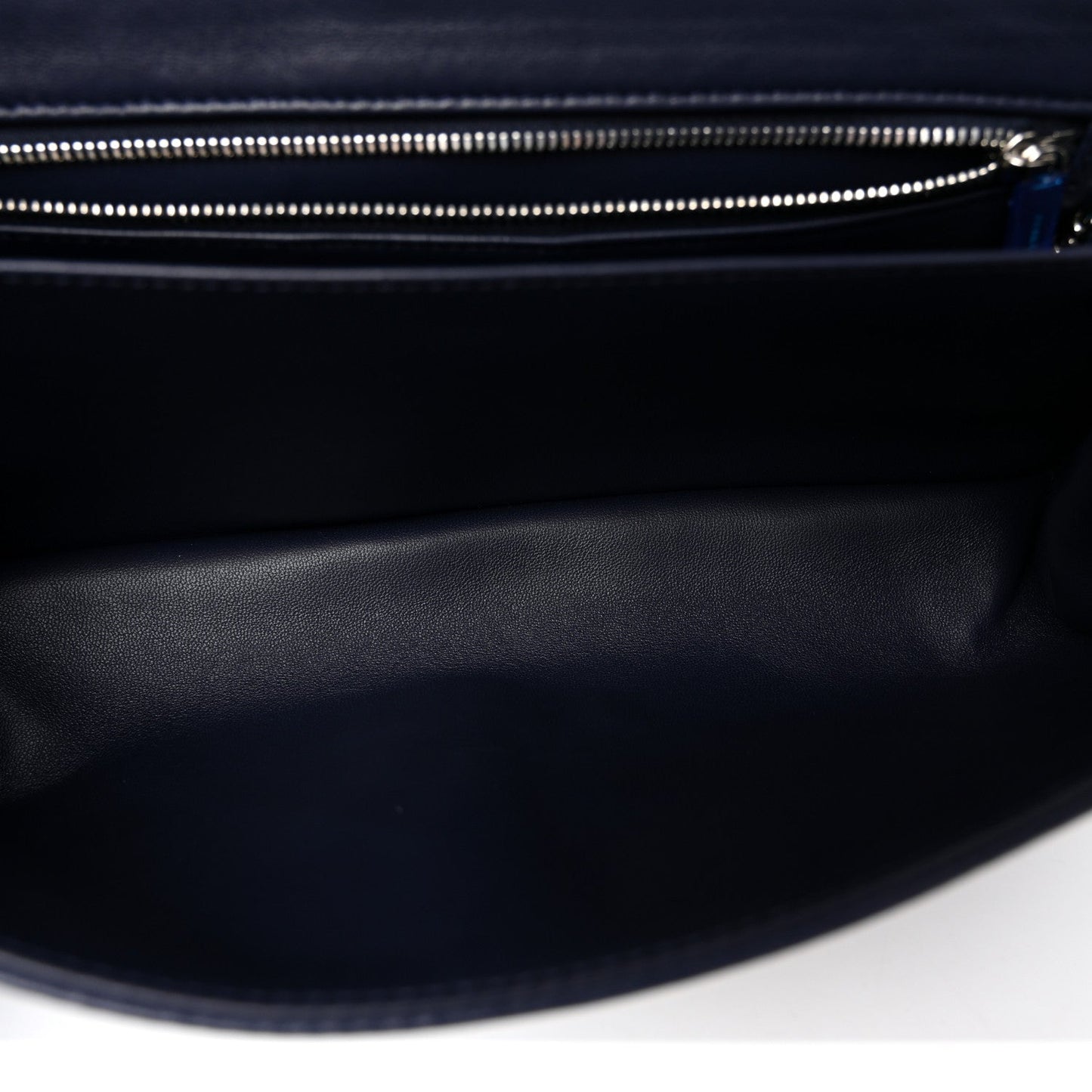 Calfskin Small Front Flap Crossbody Bag Navy Blue