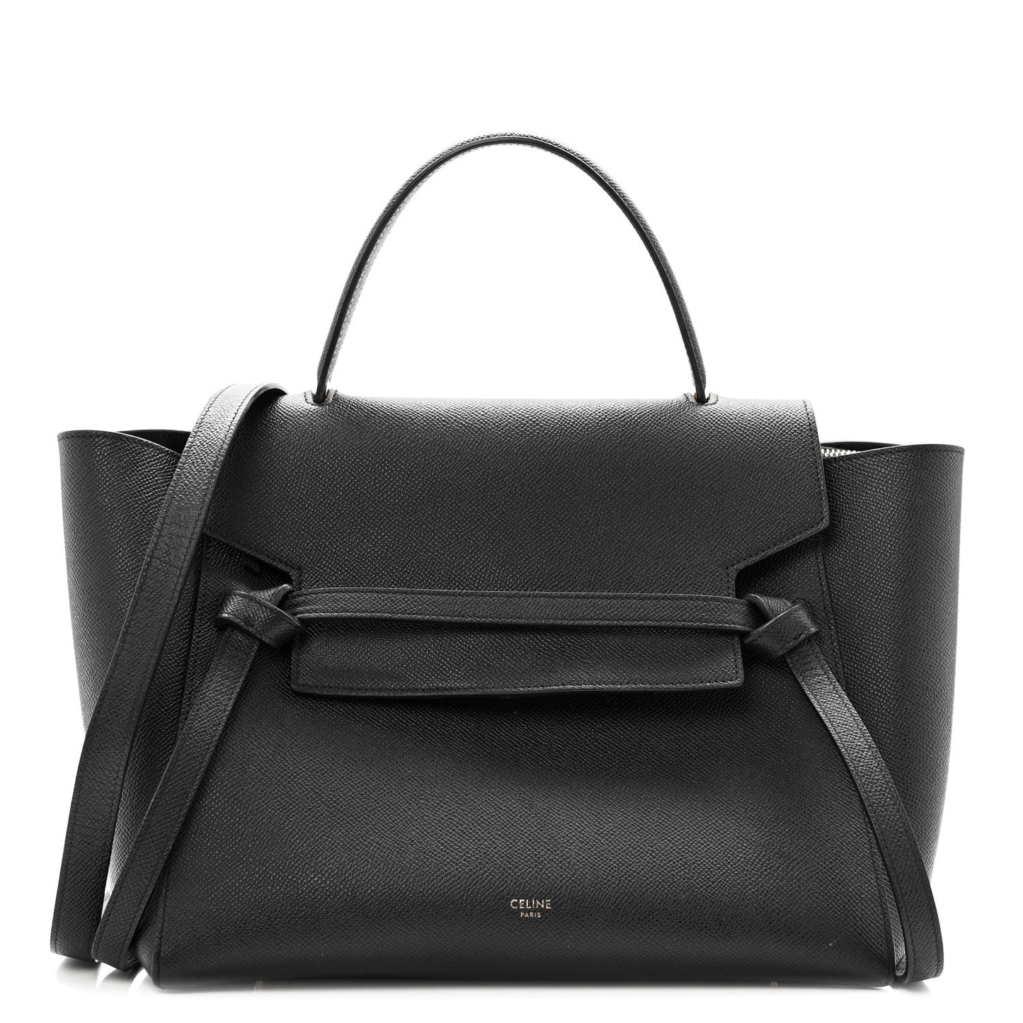 Grained Calfskin Mini Belt Bag Black