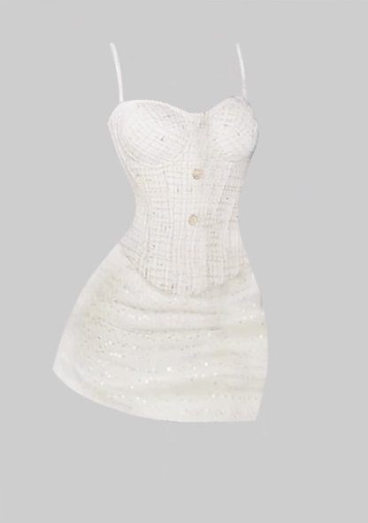 2025 sequined hip-hugging skirt suit with a sense of luxury and Chanel style R1163