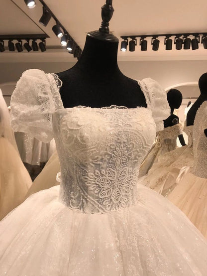 Luxury Wedding Dresses Popular Lace A line Bridal Gowns