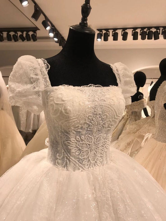 Luxury Wedding Dresses Popular Lace A line Bridal Gowns