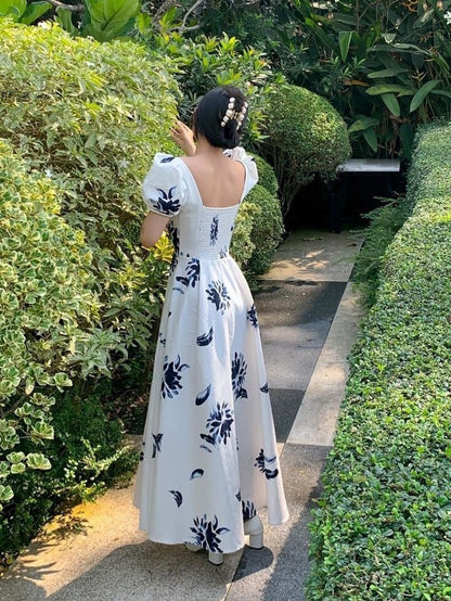 A Line Puff Sleeves Evening Dress Prom Dress     S7043