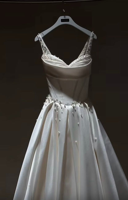 A-line wedding dress Elegant wedding gown Princess Bridal Gown        S6988