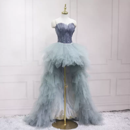 Sweetheart Hi-low Tulle Prom Dress Fashion Prom Dress s44