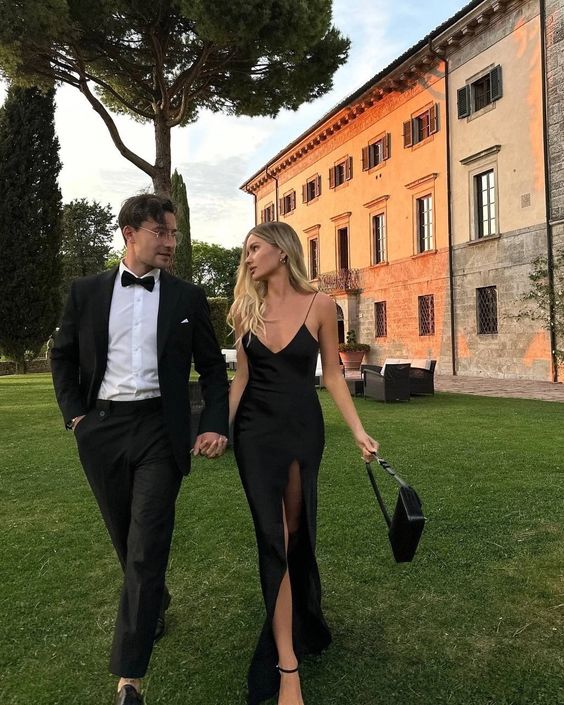 Black Backless Dresses Evening Dress Floor Length Party Gowns