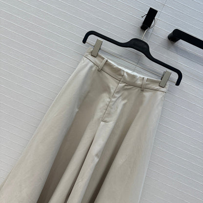 BV Skirt in Ivory White Cotton