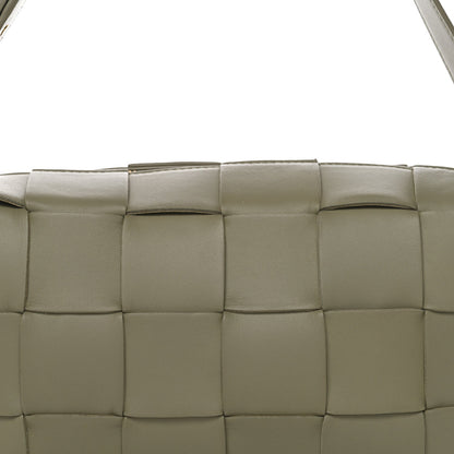 Lambskin Maxi Intrecciato Brick Cassette Bag Travertine