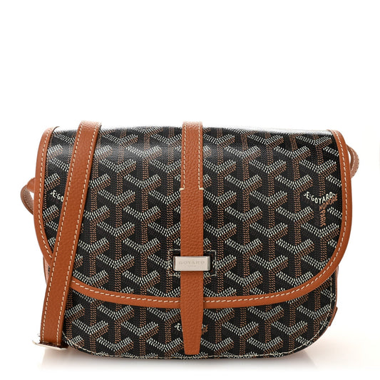 Goyardine Belvedere II PM Messenger Bag Black Gold