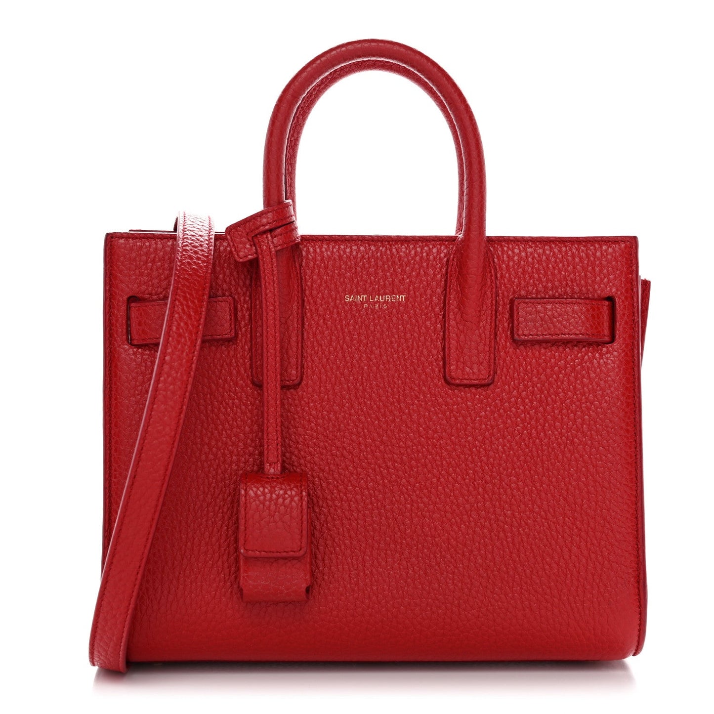 Grained Calfskin Nano Sac De Jour Souple Lipstick Red