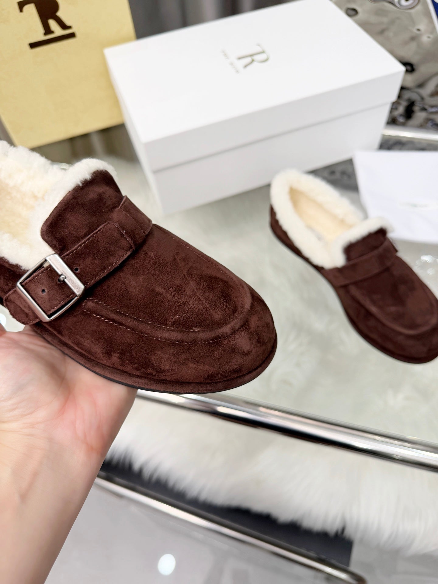 The Row 2025 Loafers Dark Brown Wool 576842