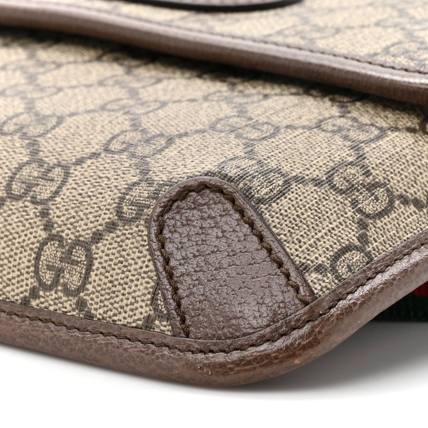 GG Supreme Monogram Neo Vintage Web Belt Bag Brown