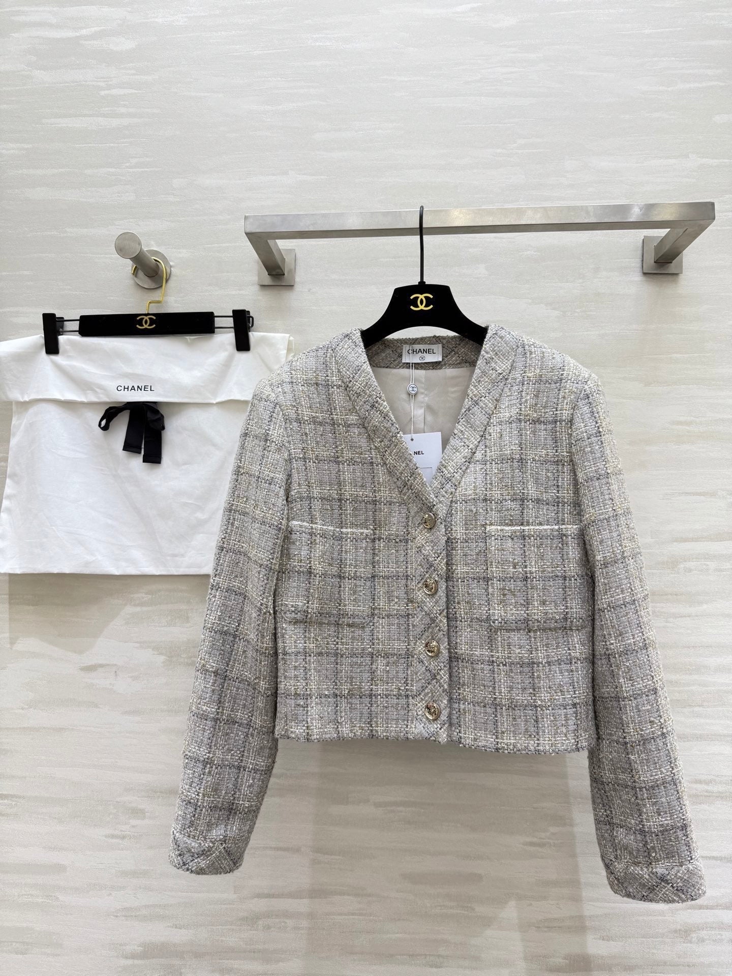 CC 26s Classic Jacket Beige-Grey Tweed 352293