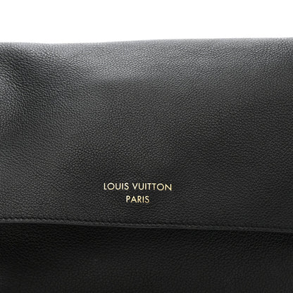 Grained Calfskin Low Key Messenger Black