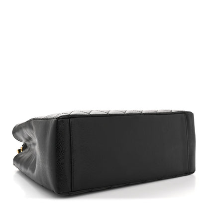 Caviar Quilted Grand Shopping Tote GST Black