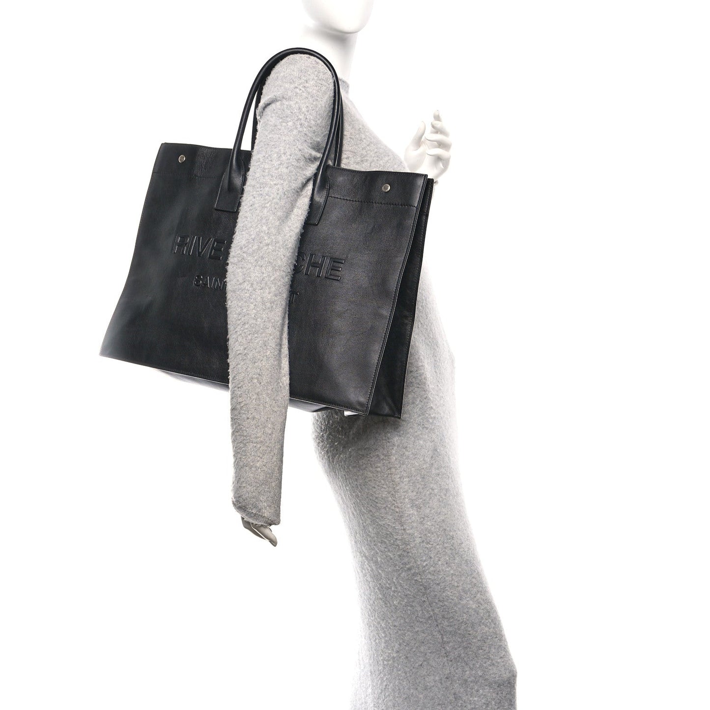 Vitello Rive Gauche Large Tote Black