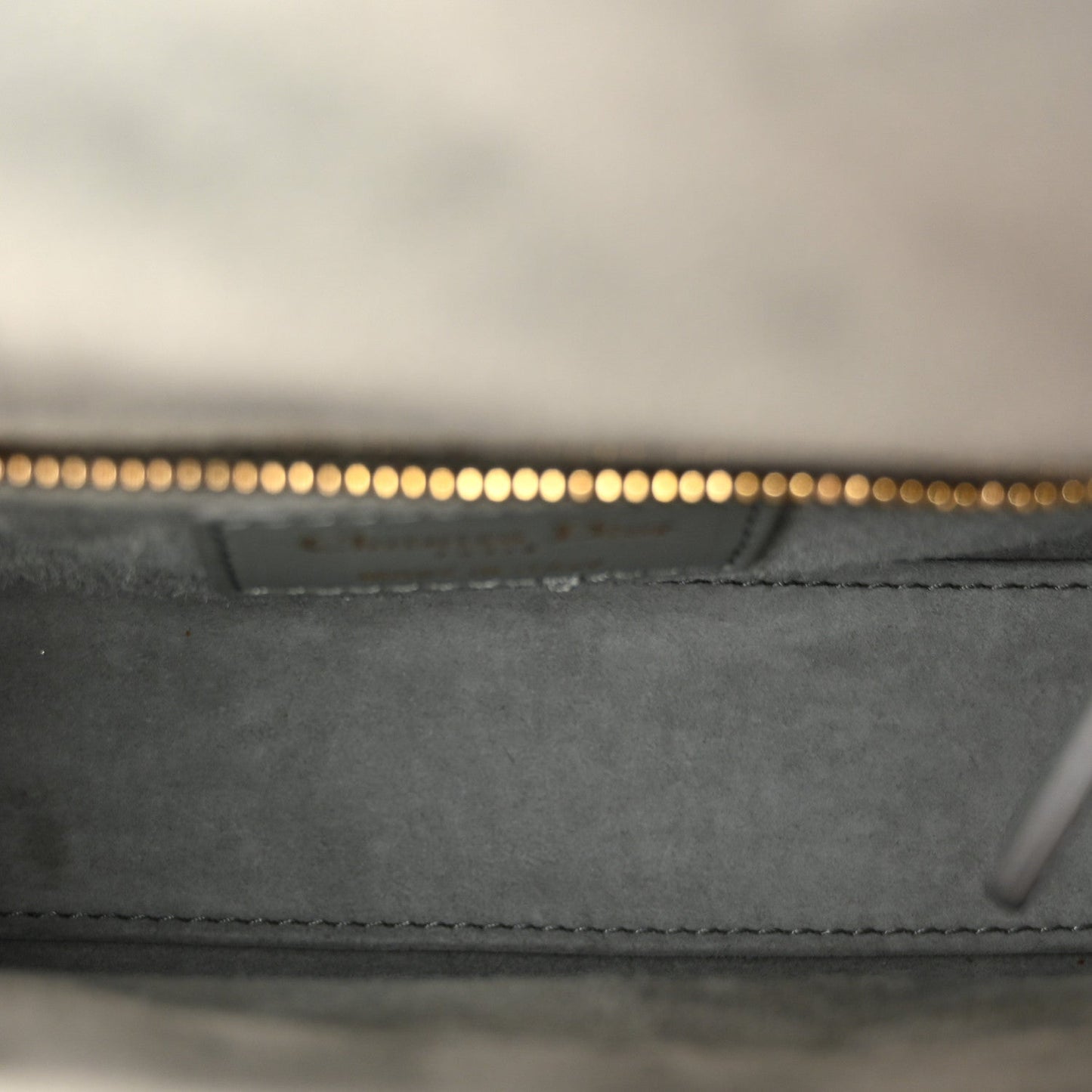 Velvet Mini Lady Dior Gray