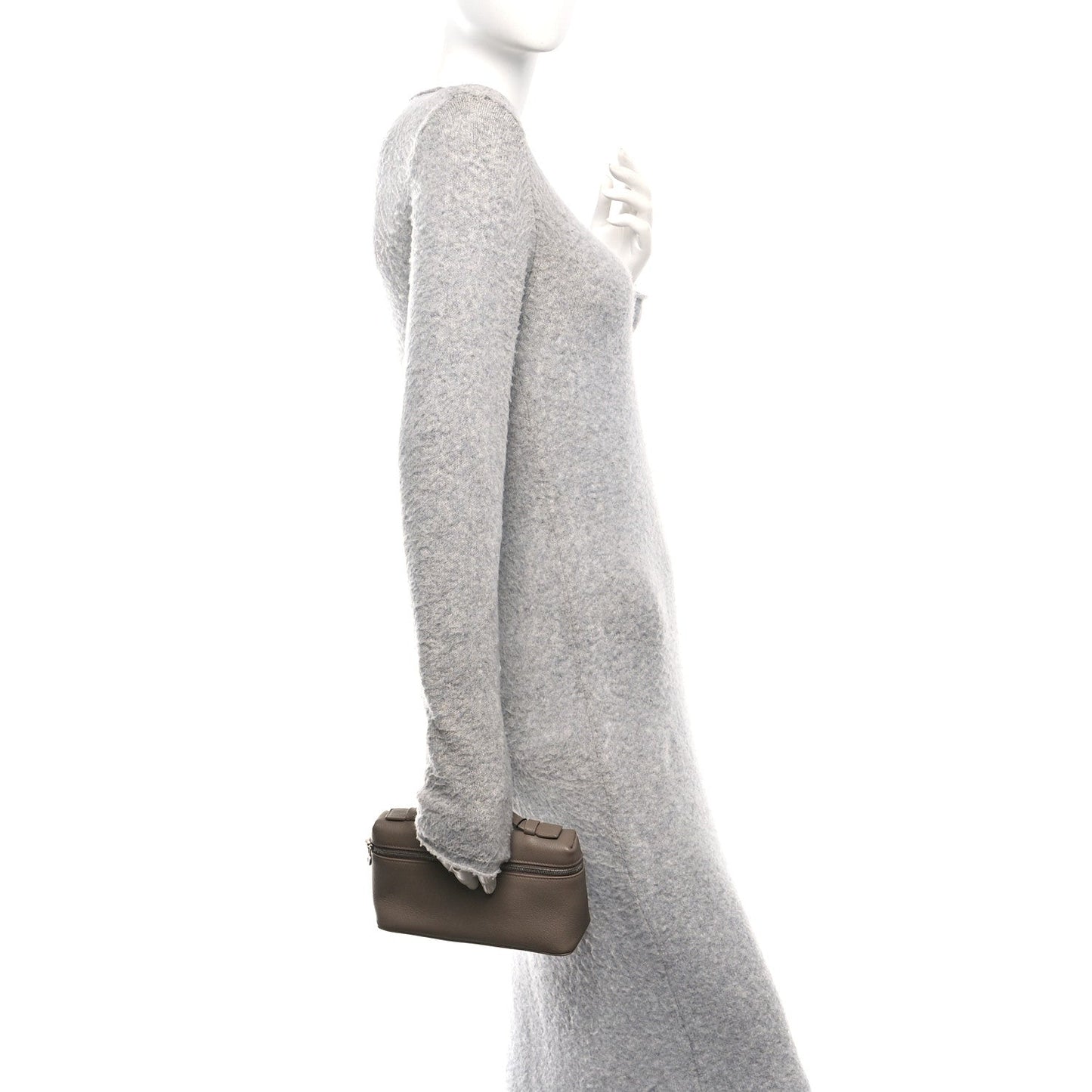 Grained Calfskin L19 Extra Pocket Pouch Warm Mastic