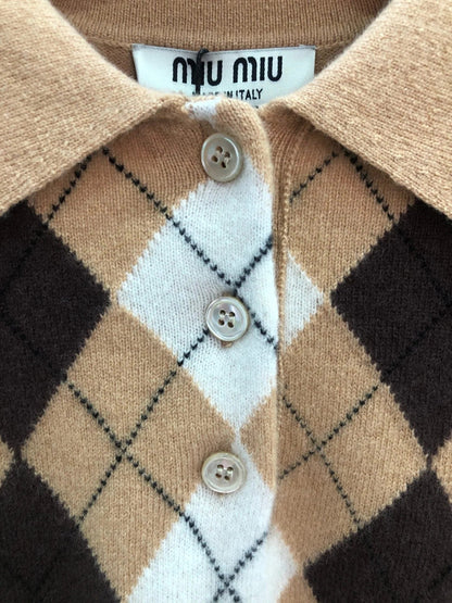 MIUMIU KNIT POLO SHIRT STYLE 248