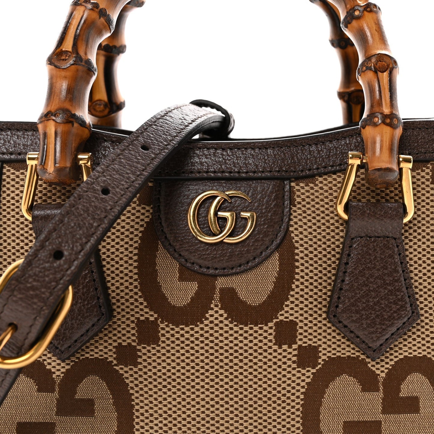Monogram Jumbo GG Textured Dollar Calfskin Mini Diana Tote Bag Camel Ebony New Acero Pomegranate Red
