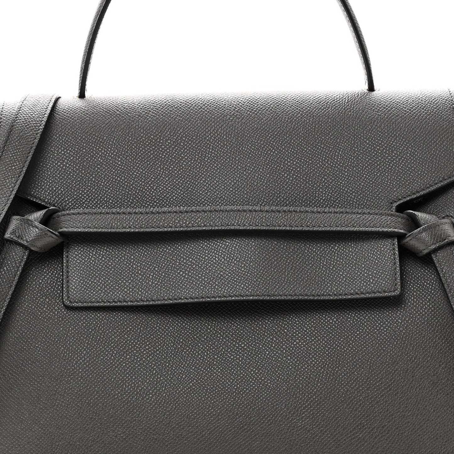 Grained Calfskin Mini Belt Bag Grey