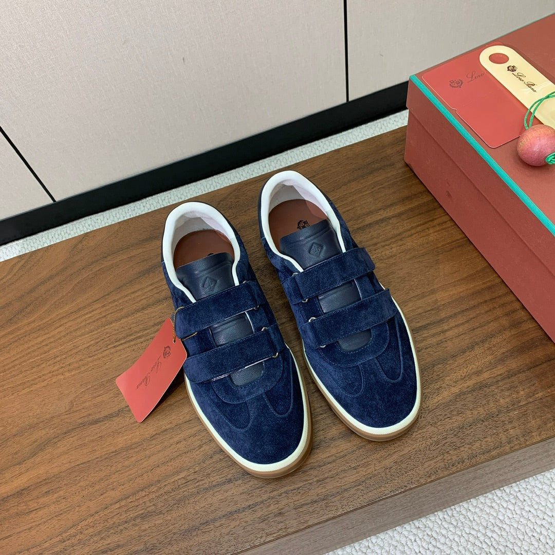 LP Kid's Tennis Walk Sneaker Dark Blue Suede Calfskin 585745