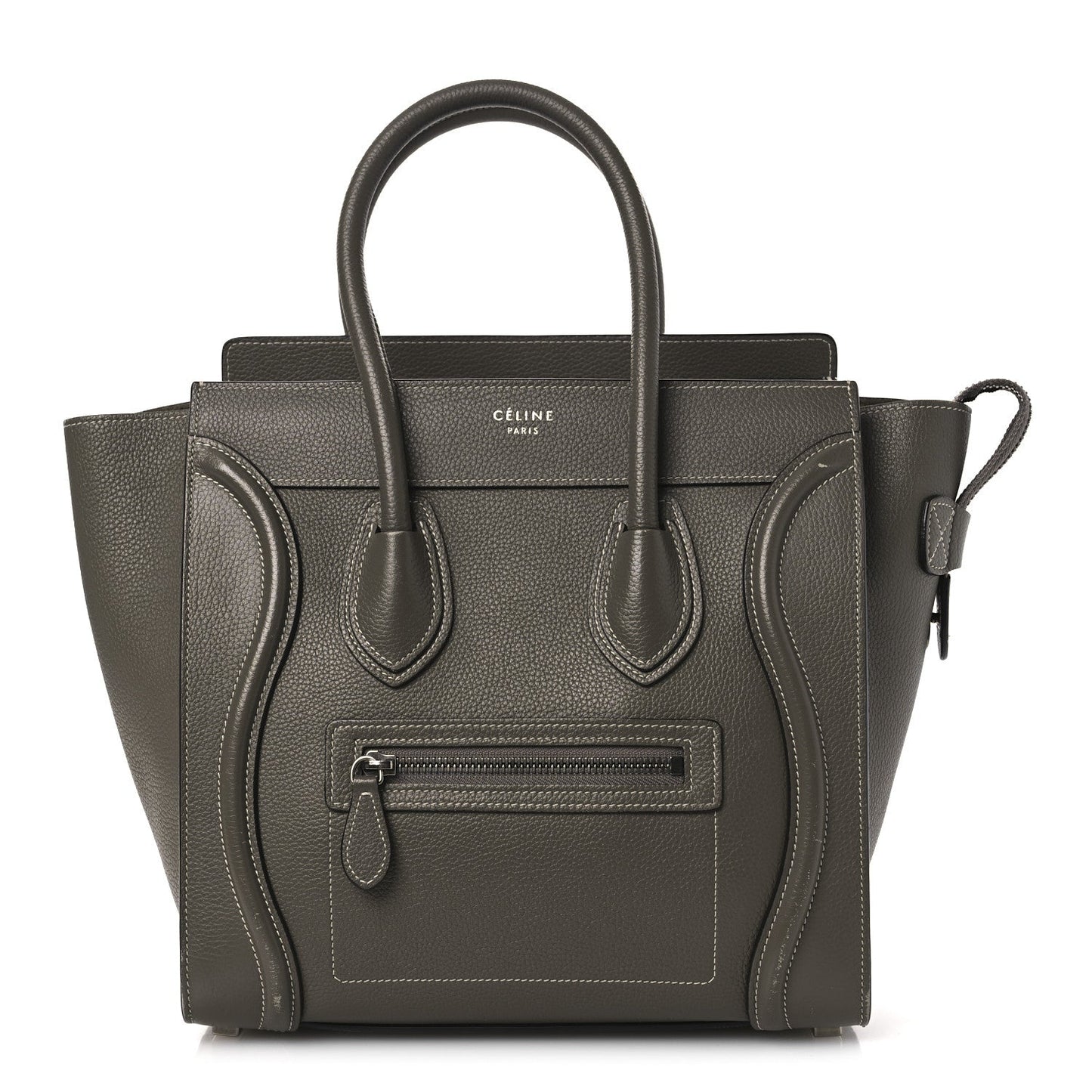 Drummed Calfskin Micro Luggage Souris