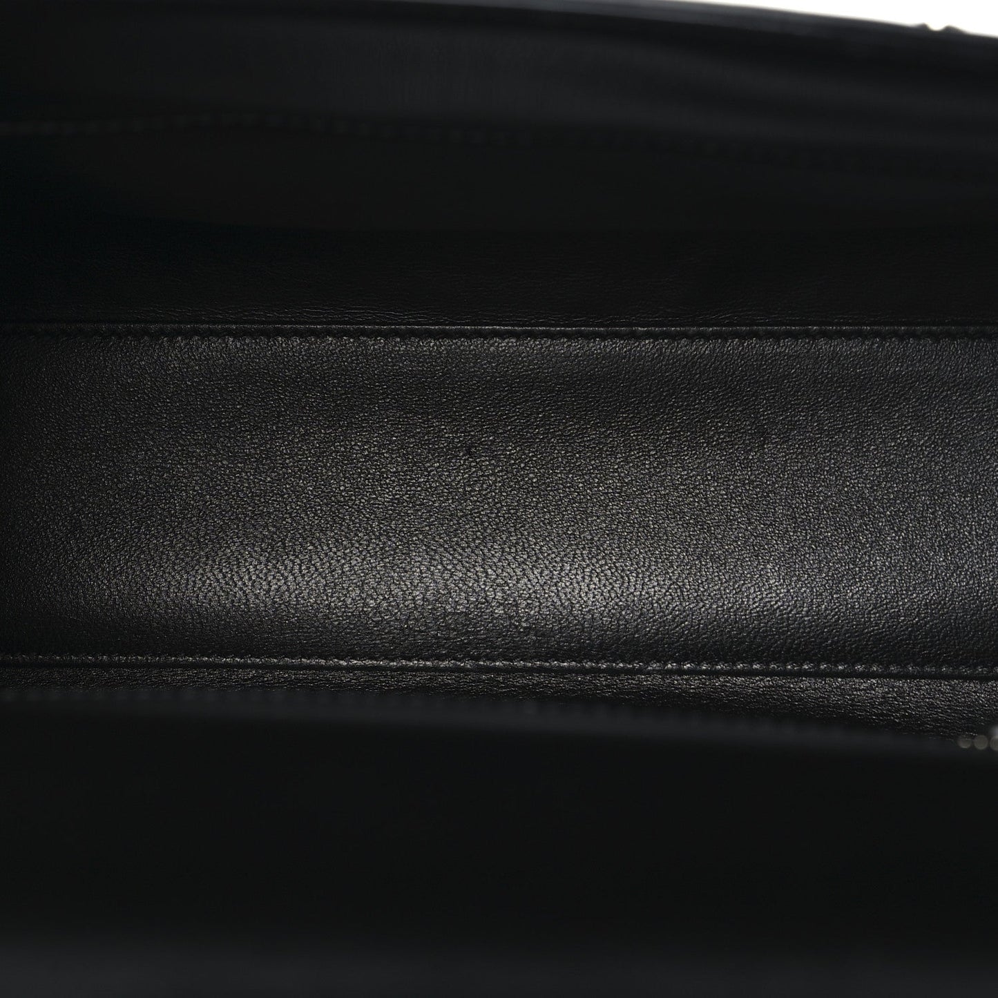 Shiny Calfskin Le Fermoir Top Handle Bag Small Black
