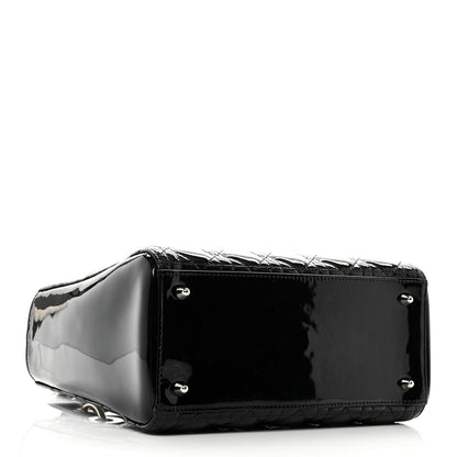 Patent Cannage Medium Lady Dior Black