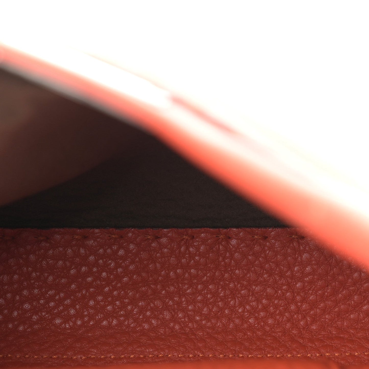 Cuoio Romano Selleria Mini Peekaboo Iconic Satchel Dark Orange