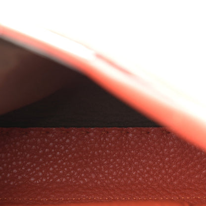 Cuoio Romano Selleria Mini Peekaboo Iconic Satchel Dark Orange