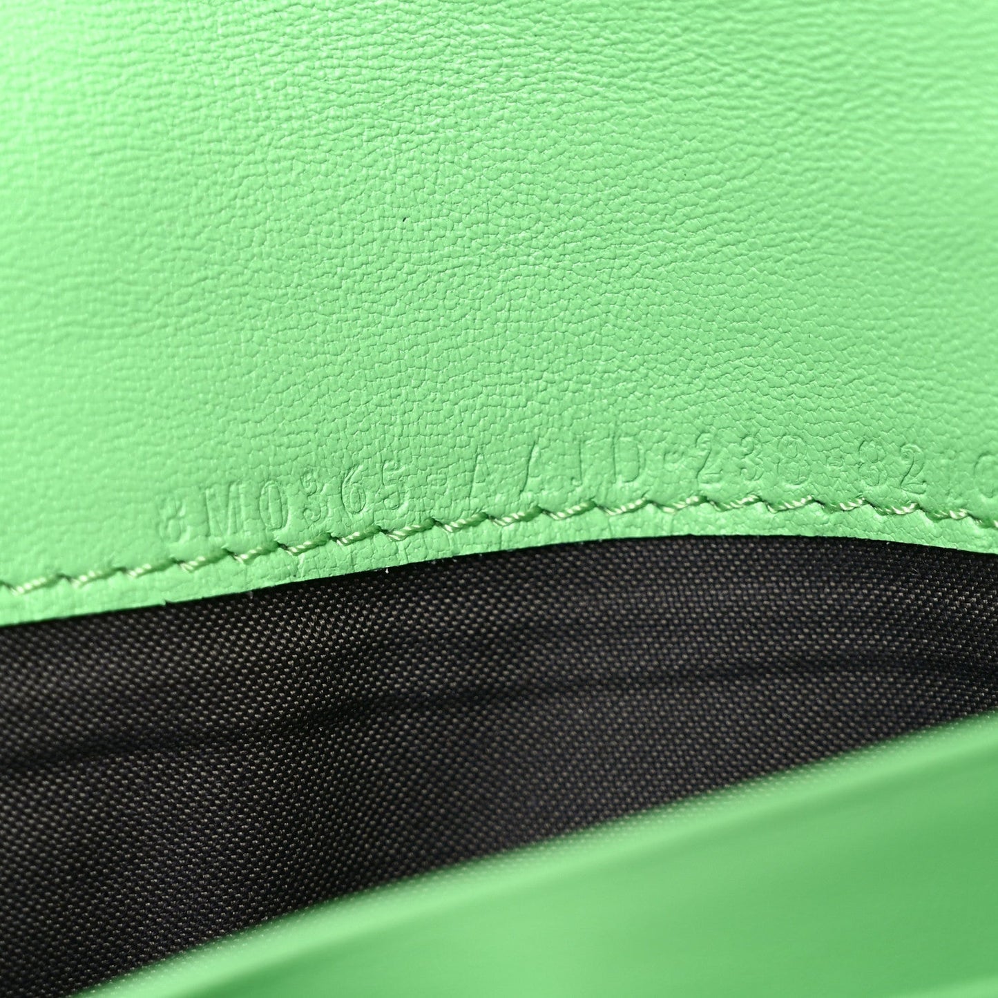 Nappa Matisse FF Embossed Continental Wallet On Chain Edamame