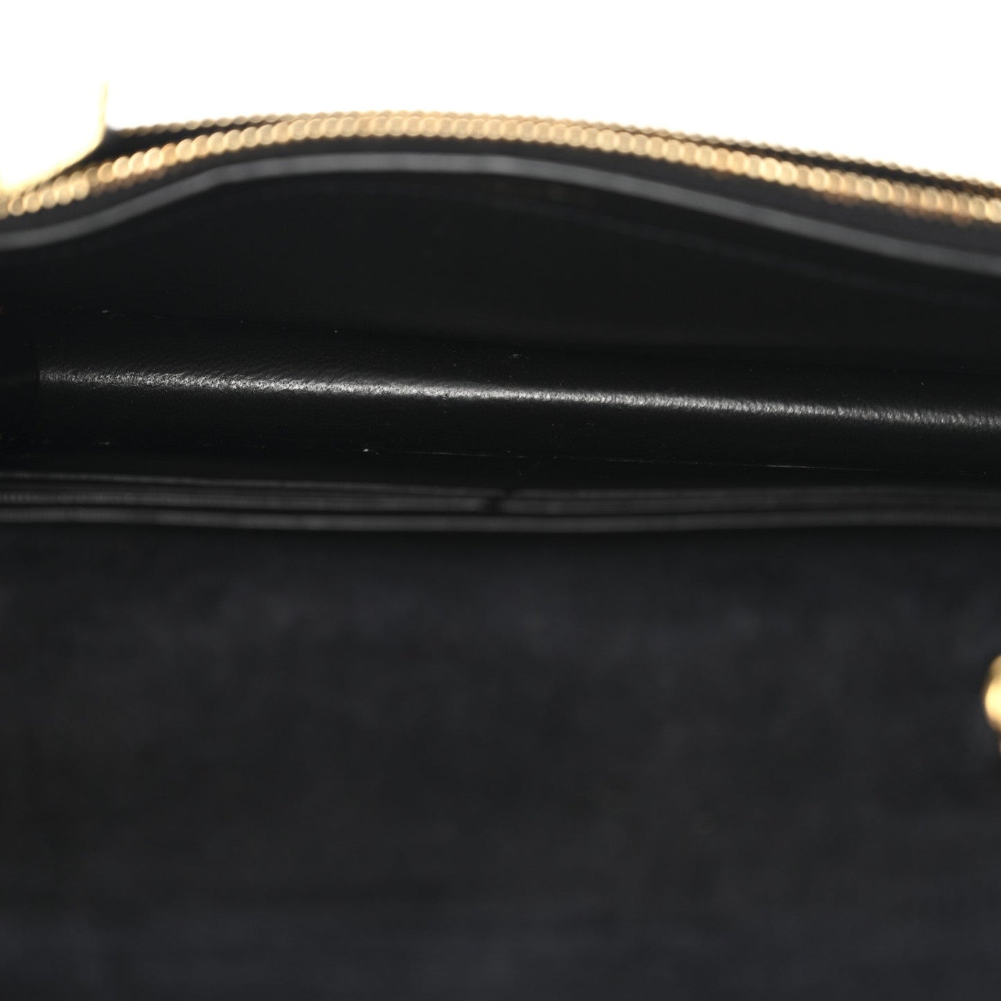 Metallic Goatskin Lambskin Classic Monogram Kate Tassel Chain Wallet Gold