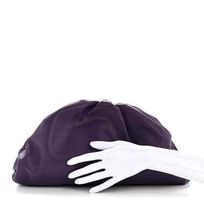 Smooth Butter Calf The Pouch Oversized Clutch Raisin