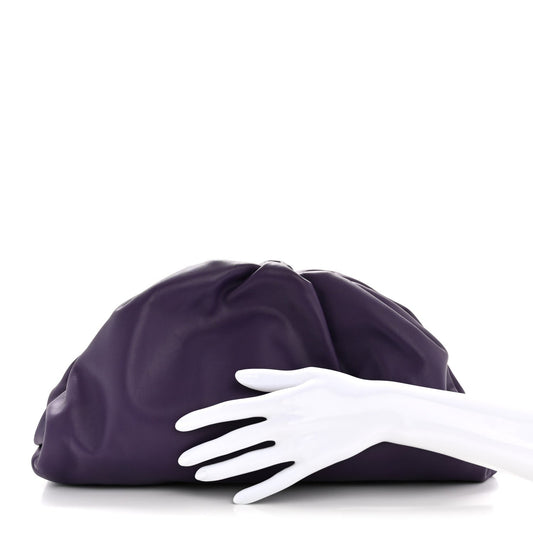 Smooth Butter Calf The Pouch Oversized Clutch Raisin