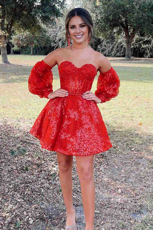 omberprom A Line Prom Dress Sweetheart Corset Homecoming Dress Charming Graduation Dress