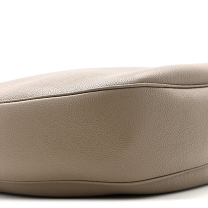 Supple Grained Calfskin Large Lulu Shoulder Bag Souris