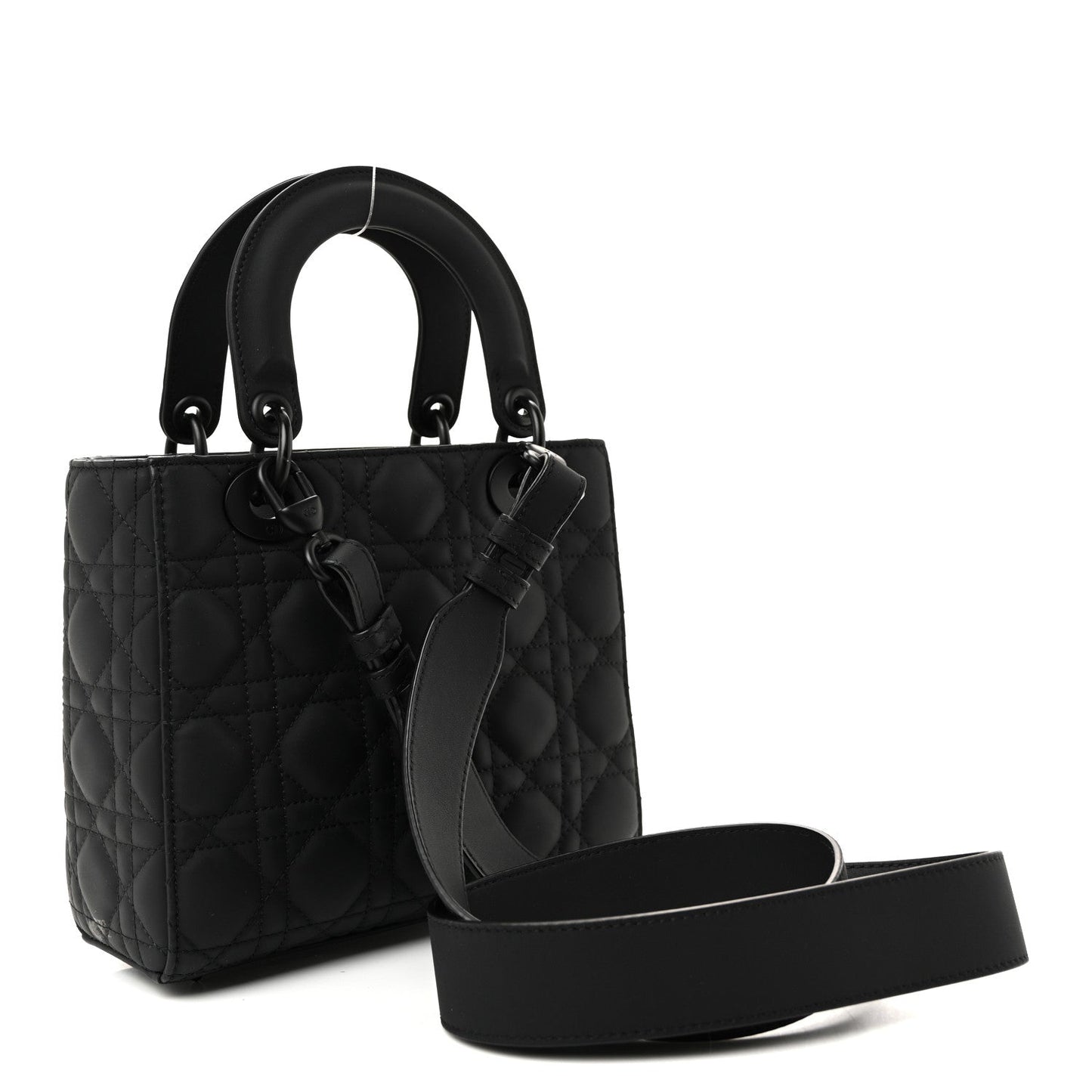 Ultra Matte Calfskin Cannage Small My ABCDior Lady Dior Black