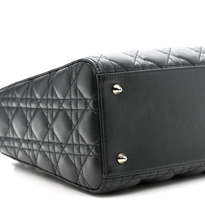 Lambskin Cannage Medium Lady Dior Black