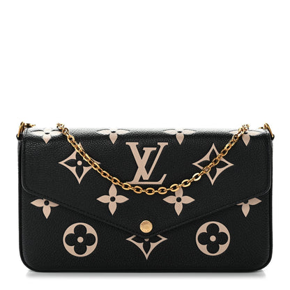 Empreinte Monogram Giant Felicie Pochette Black Beige
