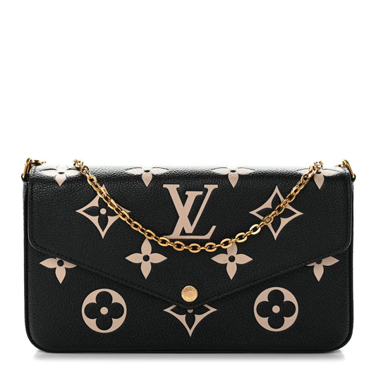 Empreinte Monogram Giant Felicie Pochette Black Beige