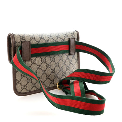GG Supreme Monogram Neo Vintage Web Belt Bag Brown
