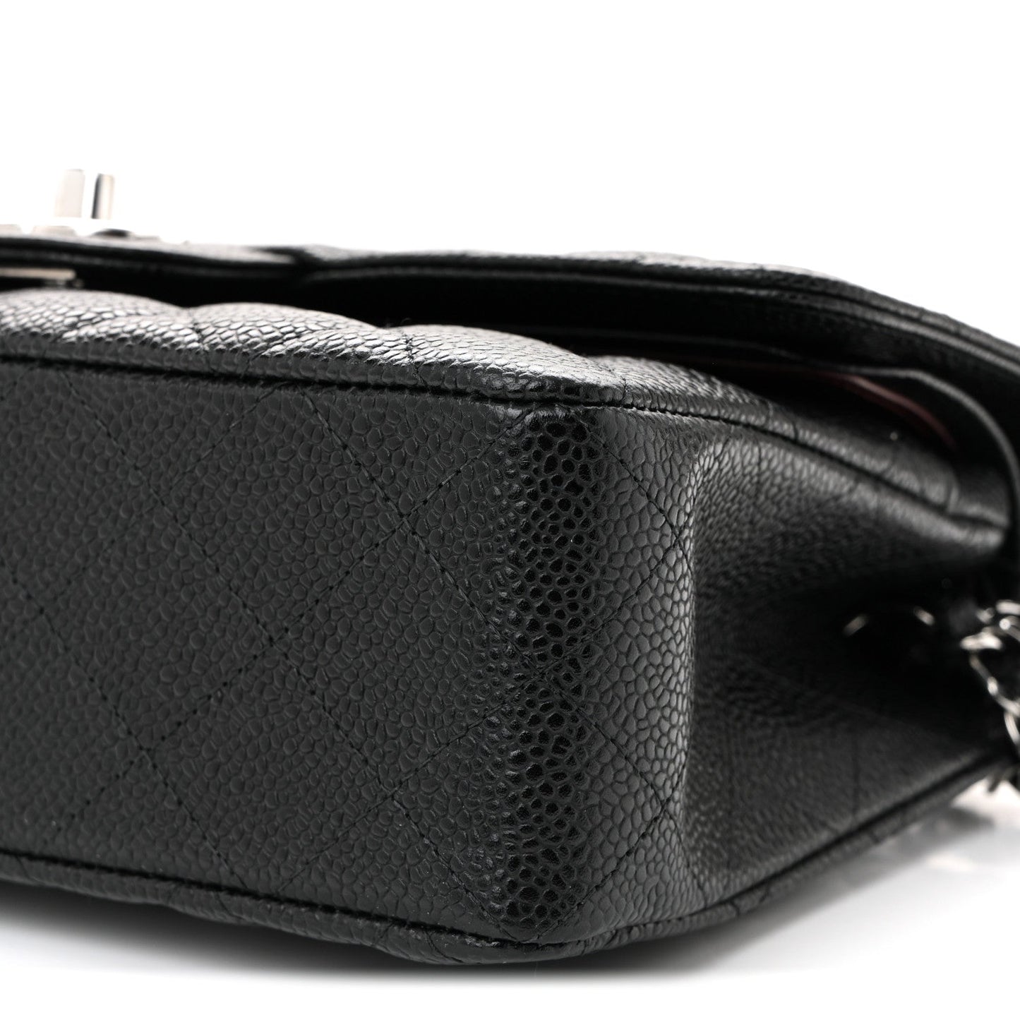 Caviar Quilted Small Double Flap Black